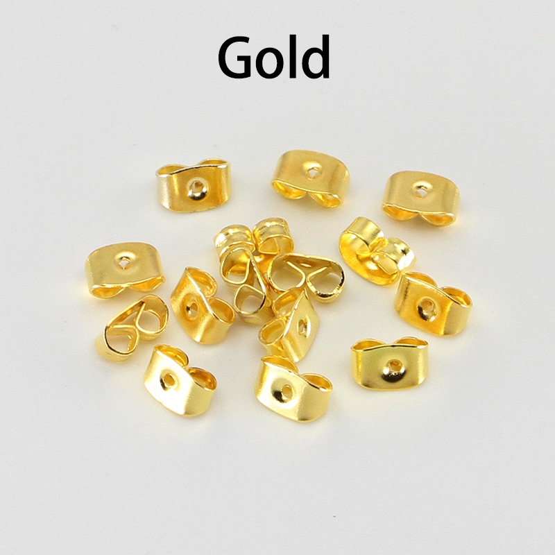 200pcs / Lot Stopper Belakang Anting Stud Desain Butterfly Untuk Membuat Perhiasan