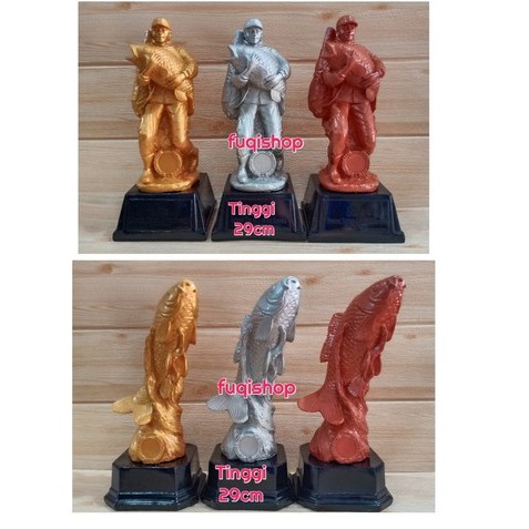 PIALA IKAN TROPHY MANCING IKAN FIBER 1 SET JUARA 123