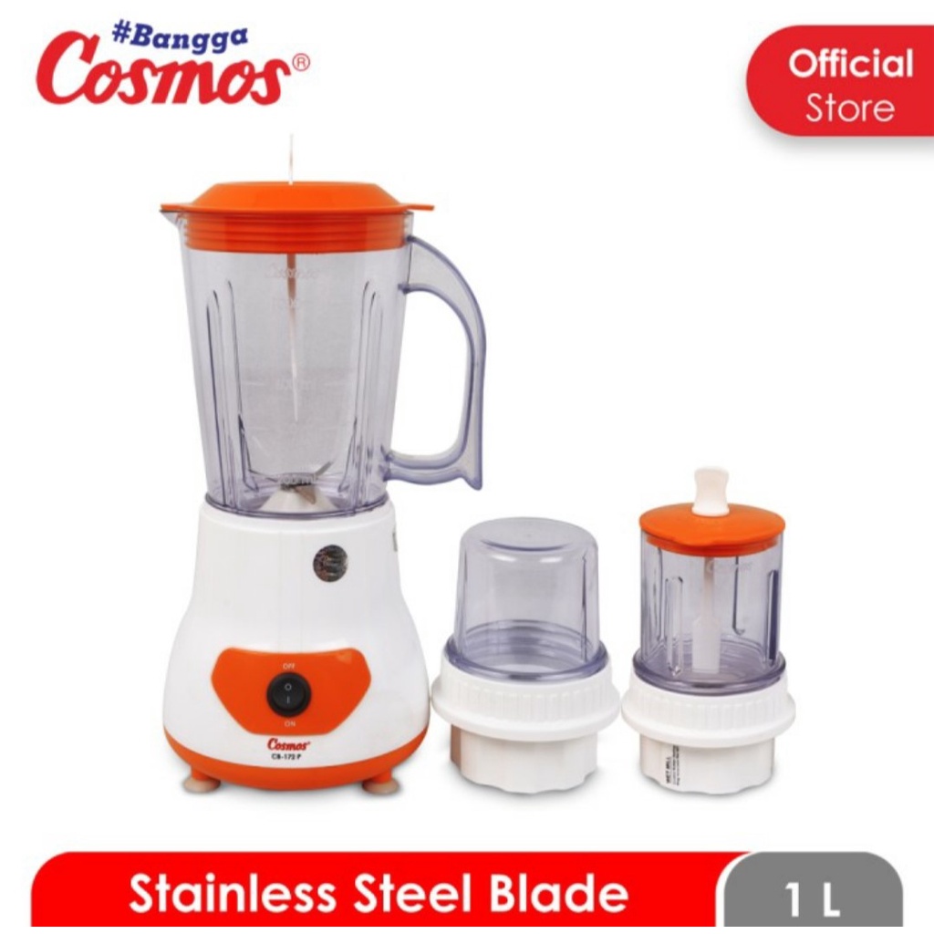 Blender Plastik Cosmos CB 172 P 3 in 1 Blender Cosmos CB 172 P 1 Liter Blender Murah Cosmos CB 172P