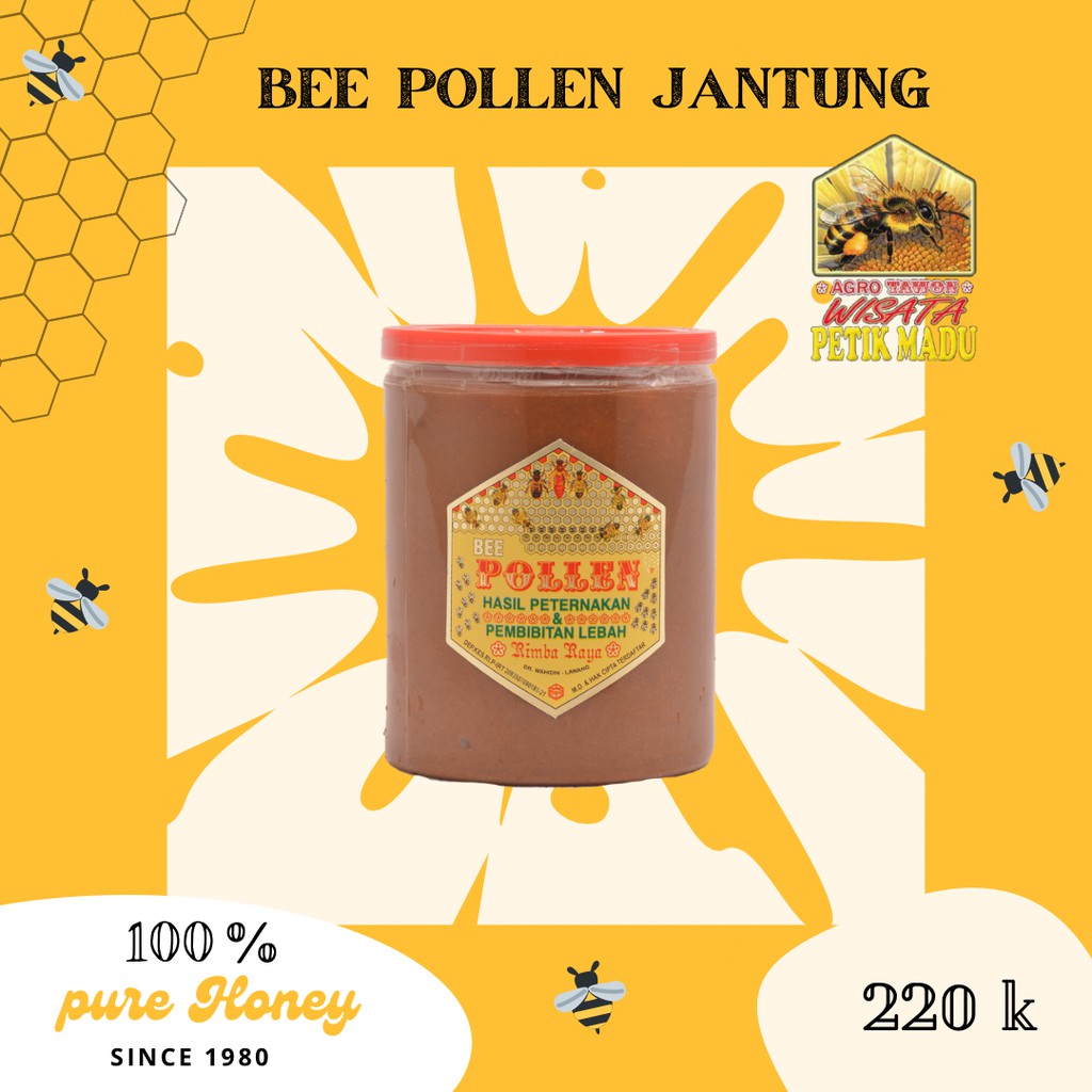 

BEE POLLEN JANTUNG KORONER RIMBA RAYA 600 gr HONEY LEBAH MADU
