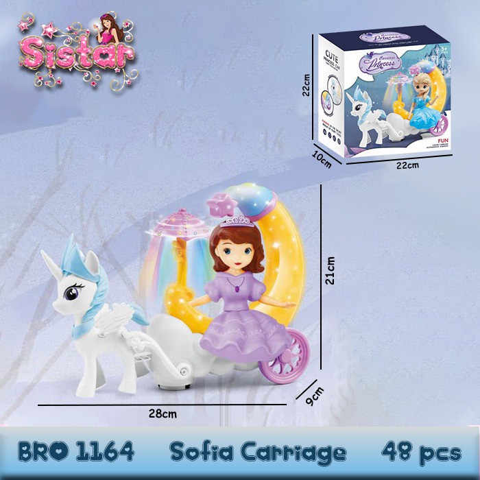 PROMO BRO1164 Bro1546 BRO1557 Boneka Putri Princess Sofia Frozen Kereta Kuda Kencana Dancing Mainan Perempuan SISTAR