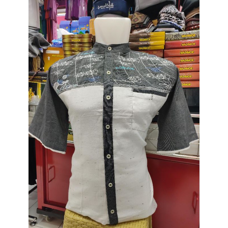 Baju koko al-luthfi lengan pendek putih