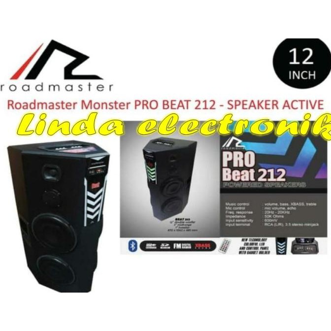Speaker Aktif Roadmaster Pro Beat 212 12 Inch Double Woofer Original Omaoy88