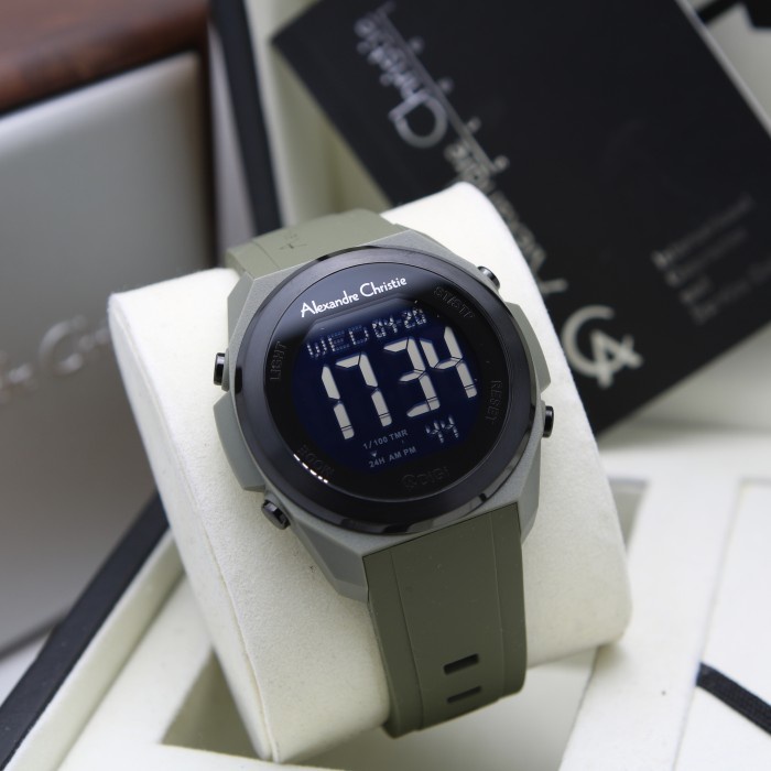 ALEXANDRE CHRISTIE AC 9342 BLACK GREEN DIGITAL UNISEX. ORIGINAL