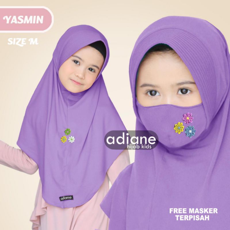 Jilbab anak Yasmin ori adiane / hijab anak bagus lucu murah