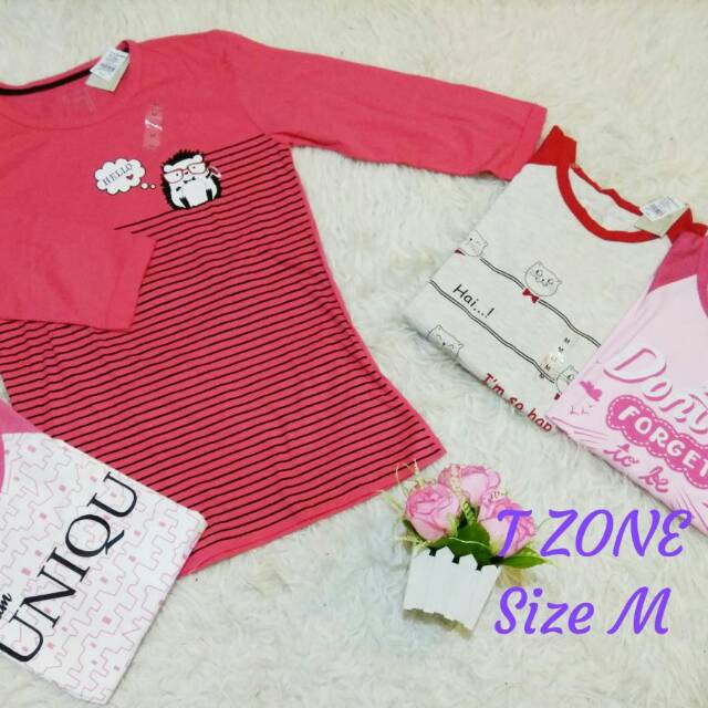 T zone cewek lengan panjang