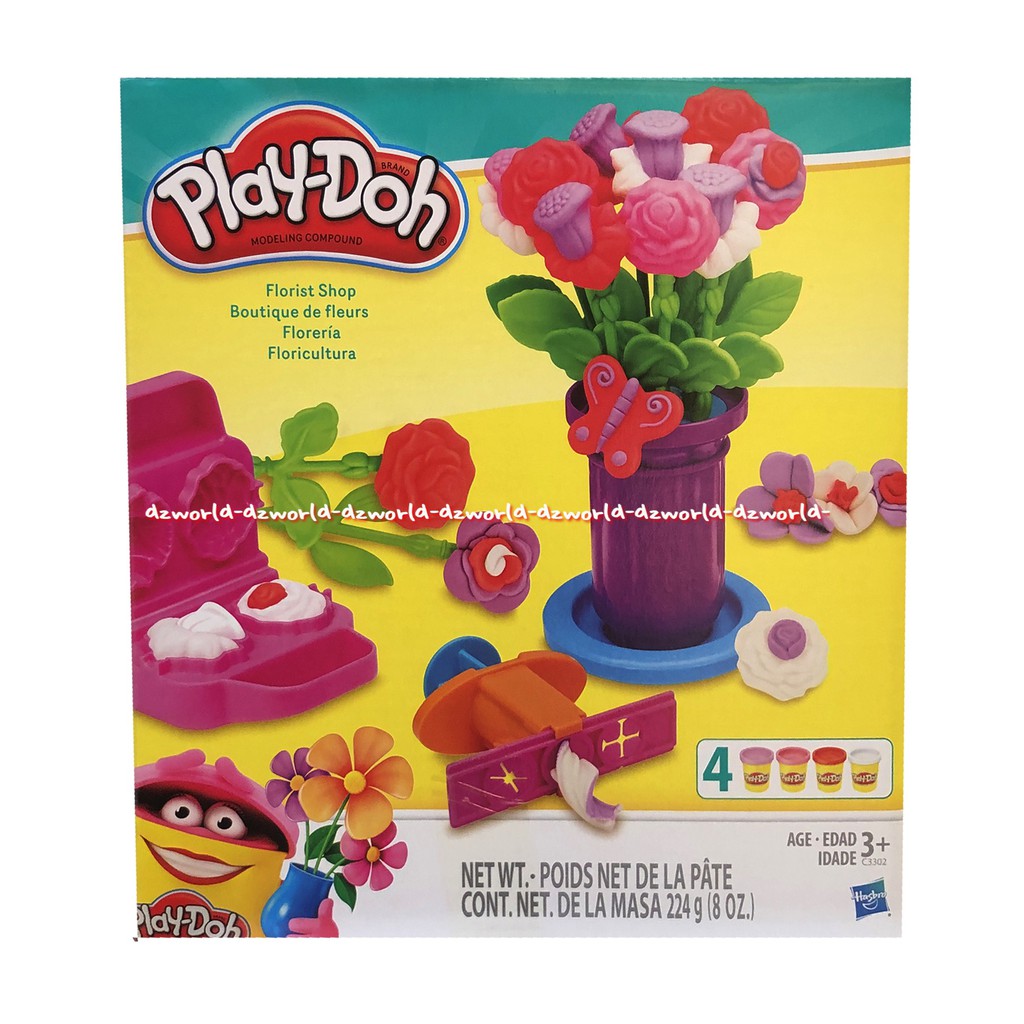 Playdoh Florist Shop Boutique De Fleurs Mainan Lilin Play Doh Toko Bunga