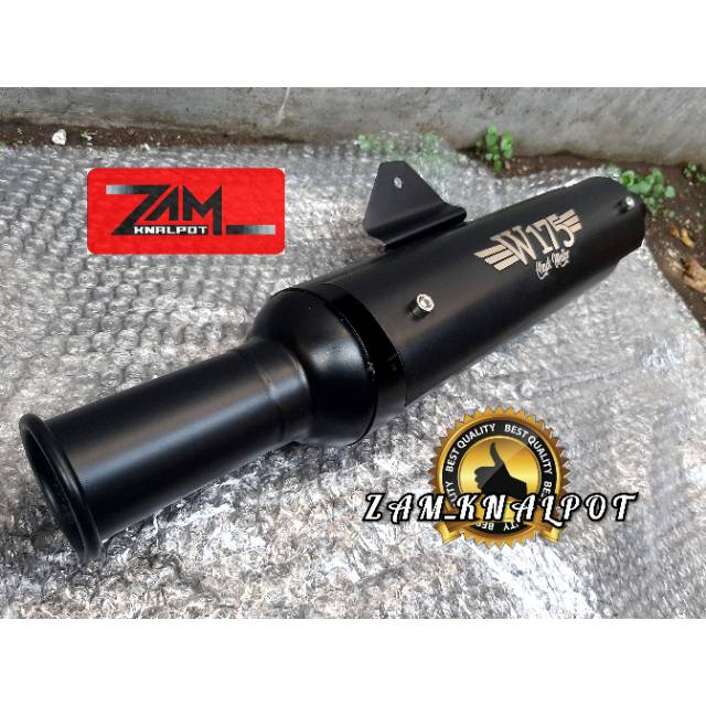 Knalpot Kawasaki W175 Estrella Stainless Japan Standar Racing Black Doff Silincer Only-2