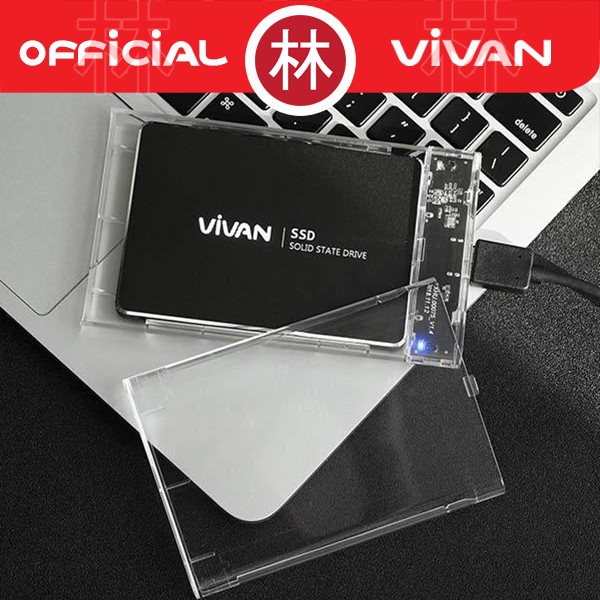 Vivan VSHD1 Casing Hardisk External Case Transparent 2.5&quot; SATA USB 3.0