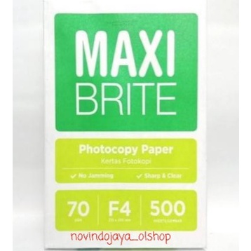 

KERTAS HVS MAXI BRITE FOLIO 70 GRAM / KERTAS FOTOKOPI/ KERTAS MURAH