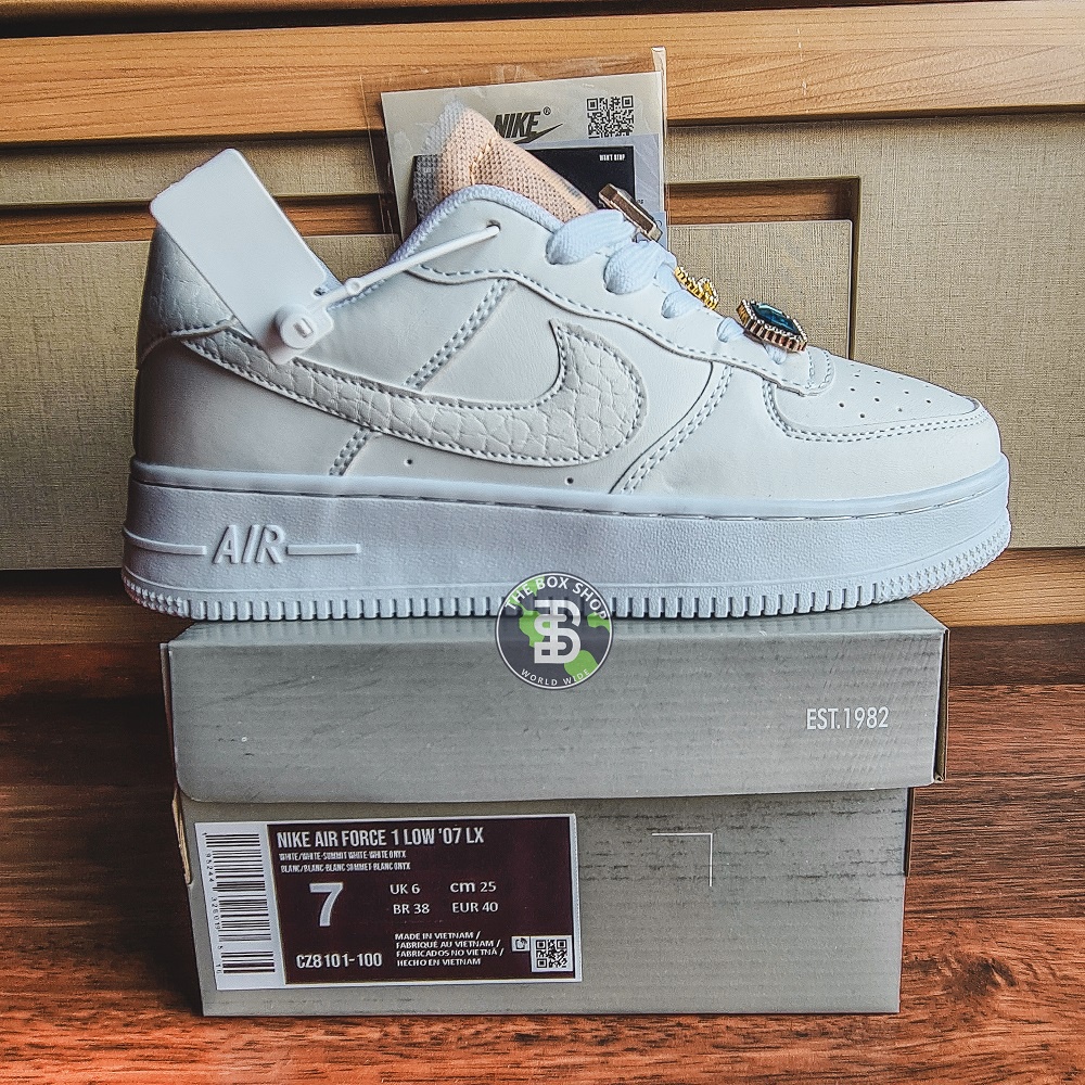 AIR FORCE 1 LOW PRM JEWELS BLING WHITE (W)-1