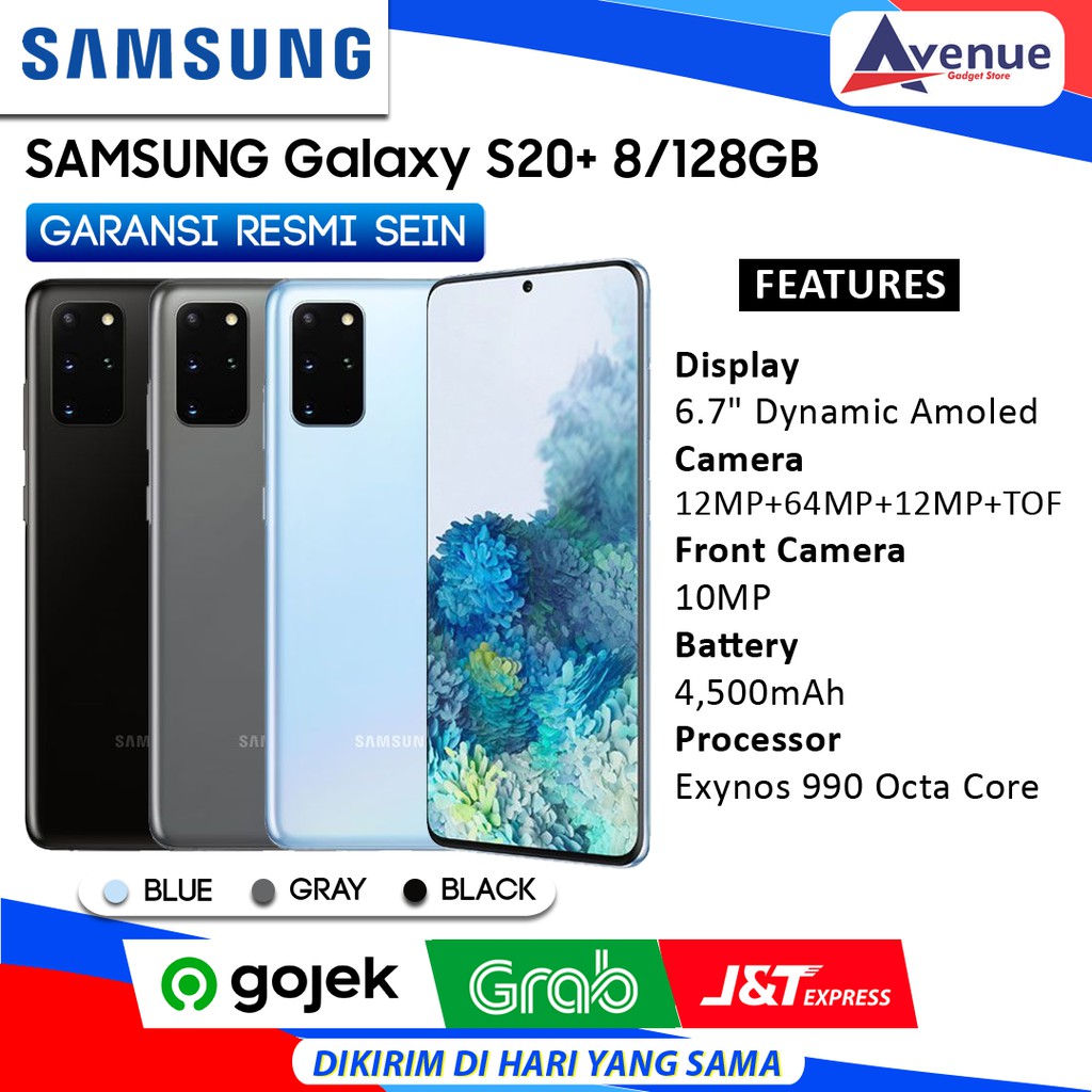 SPESIAL HR INI CUCI GUDANG HP  HP SAMSUNG GALAXY S20+ 8/128GB GARANSI RESMI SEIN PROMO MURAH