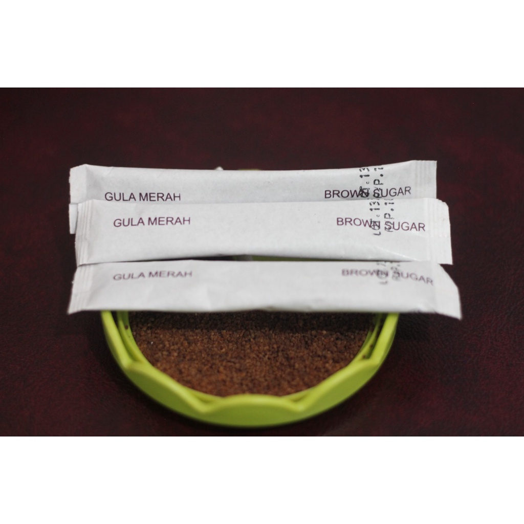 

Brown sugar stick 6gr//gula merah stick untuk hotel,cafe,dan resto