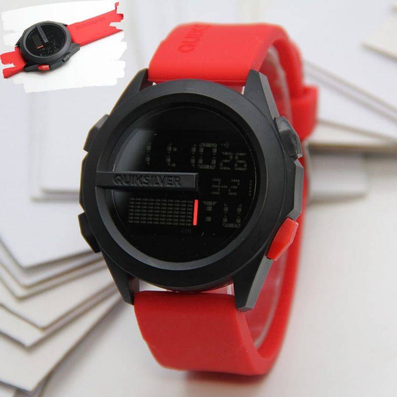 JAM QUIKSILVER SPORT DIGITAL PRIA BAHAN STRAP SILIKON