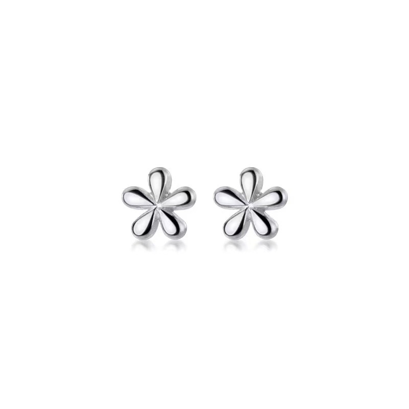 Anting Desain Bunga Mini Bahan 925 Silver Untuk Wanita