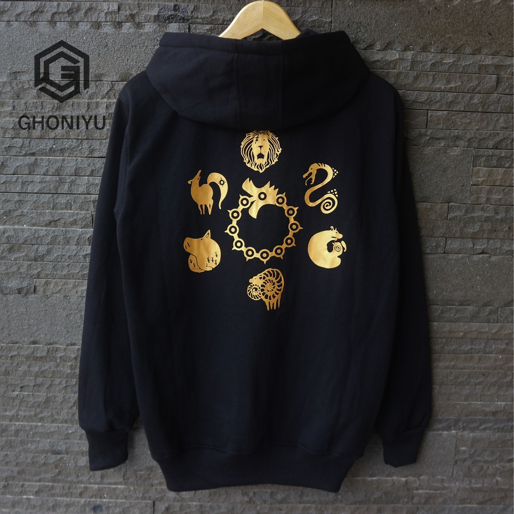 Jaket Keren Sweater Anime Nanatsu no Taizai Seven Deadly Sins Zipper Hoodie Premium Murah Jumbo