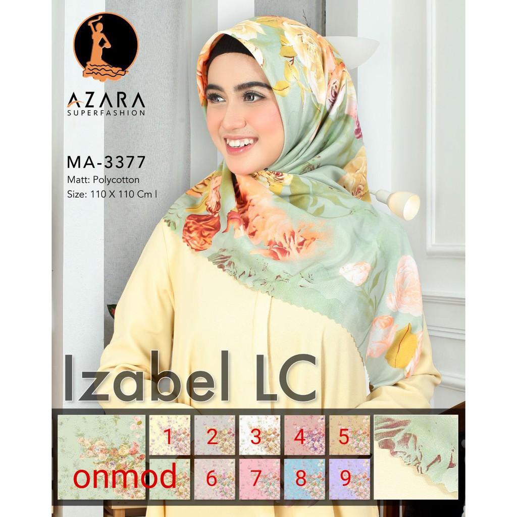 [𝓷𝓼𝓱] Jilbab Segi Empat Azara Izabel Laser Cut