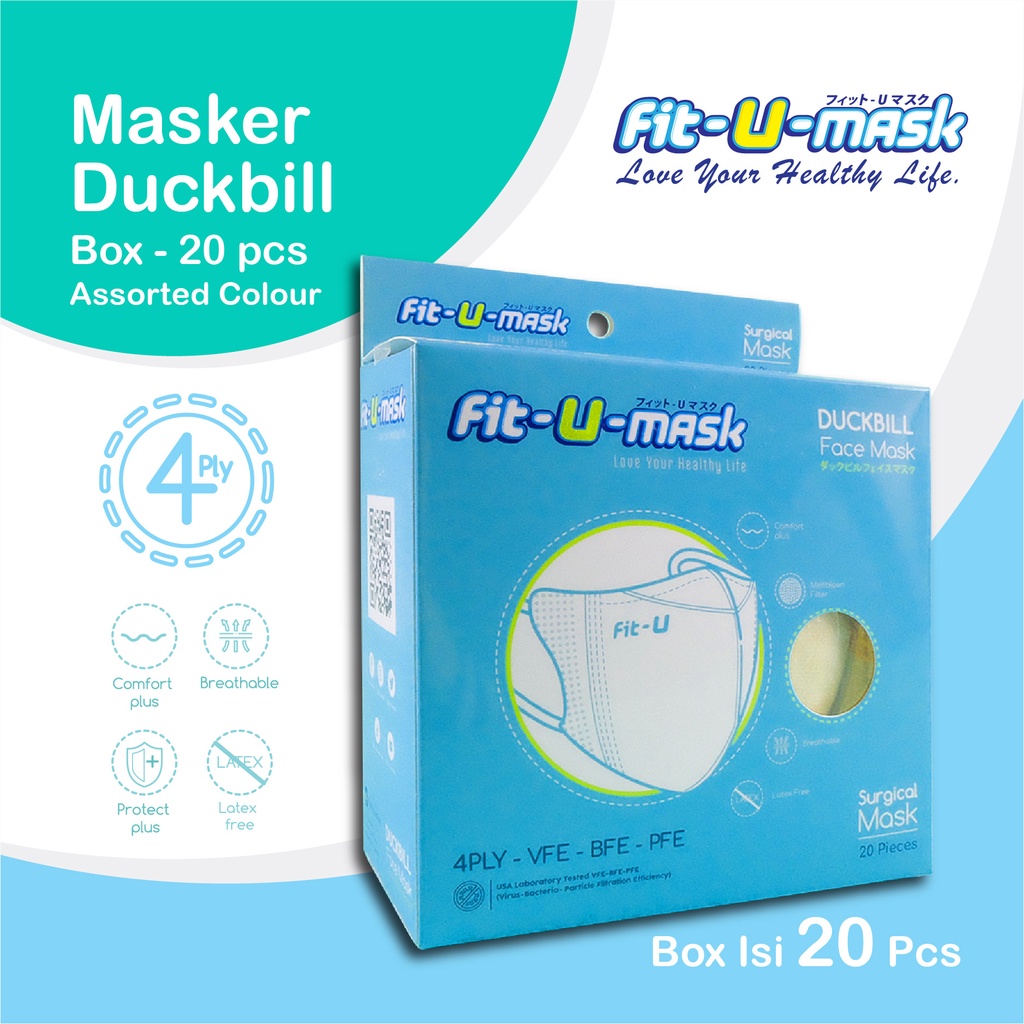Fit-U Mask Duckbill Box isi 20Pcs