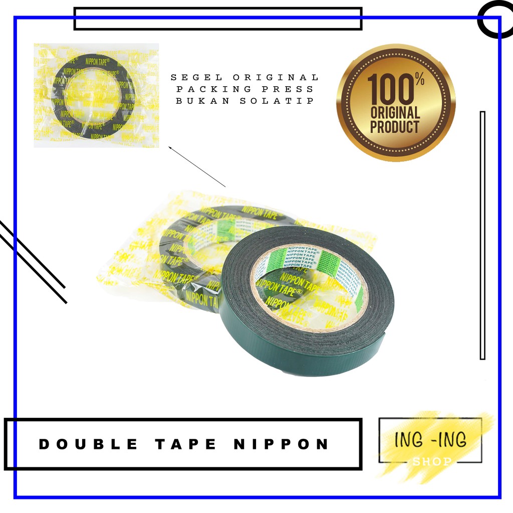 

Double Tape Nippon Tape ORIGINAL Isolasi Bolak Balik Foam Hijau Busa