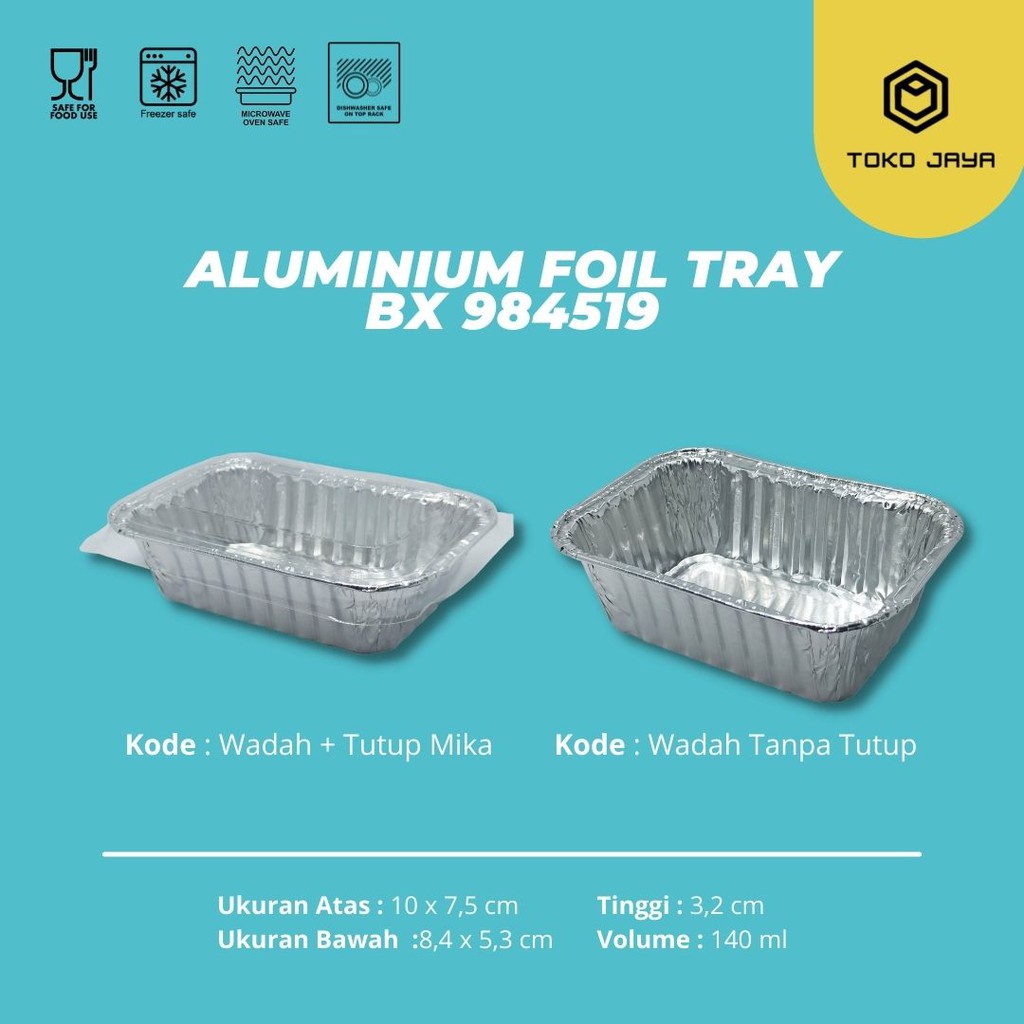 ALUMINIUM FOIL CUP BX 984519 + TUTUP / ALUMINIUM FOIL TRAY / READY STOCK