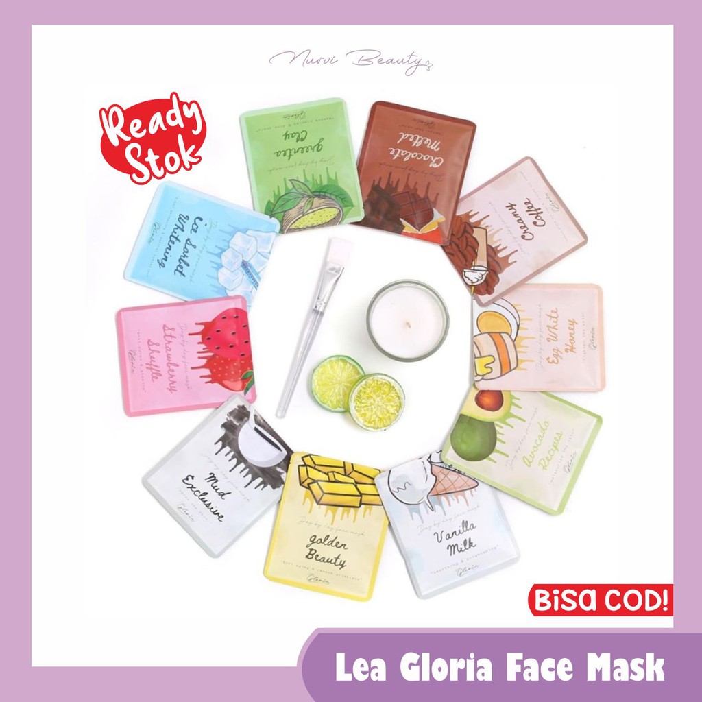 BPOM Lea Gloria Travel Size Masker Organik 10gr | Travel Size Masker Lea Gloria 10gr | Masker Wajah