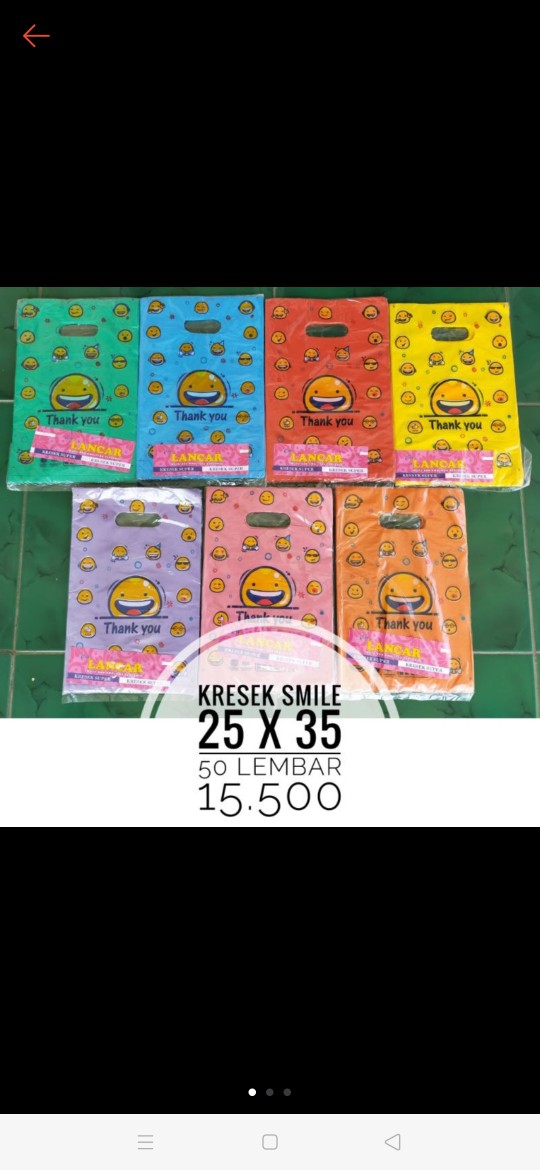 Kantong Kresek Smile/kresek Motif Smile/ Kresek Olshop Tanggung Tipis 25x35 Cm Termurah