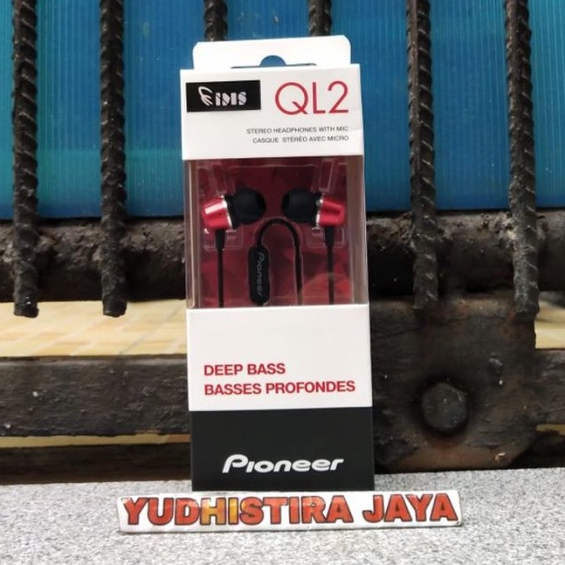 Pioneer SE-QL2T Resmi IMS Original Earphone Extra Bass