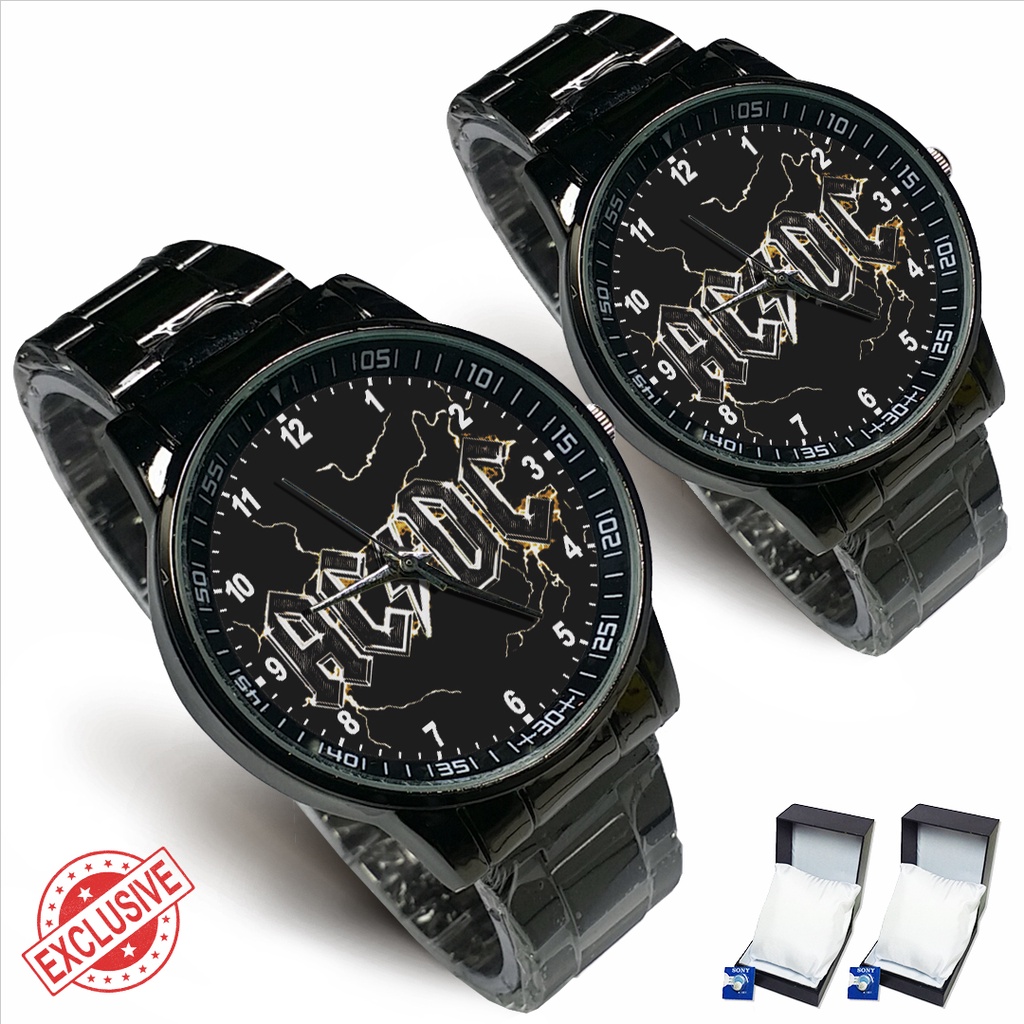 Jam Tangan Rantai Couple ROCK N ROLL AC/DC - 3 (Awesome)