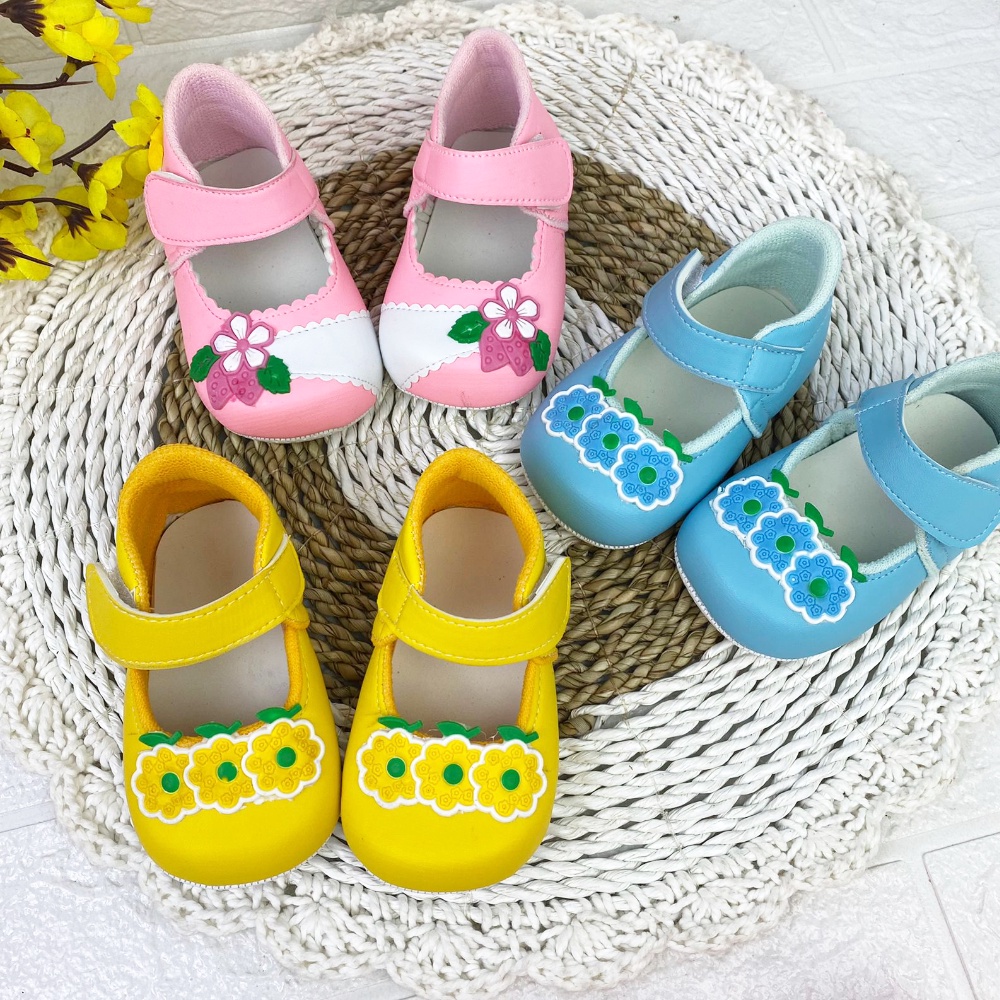 SEPATU PREWALKER BABY BAYI BUNGA DAUN ANAK PEREMPUAN 0-12 BULAN GP02