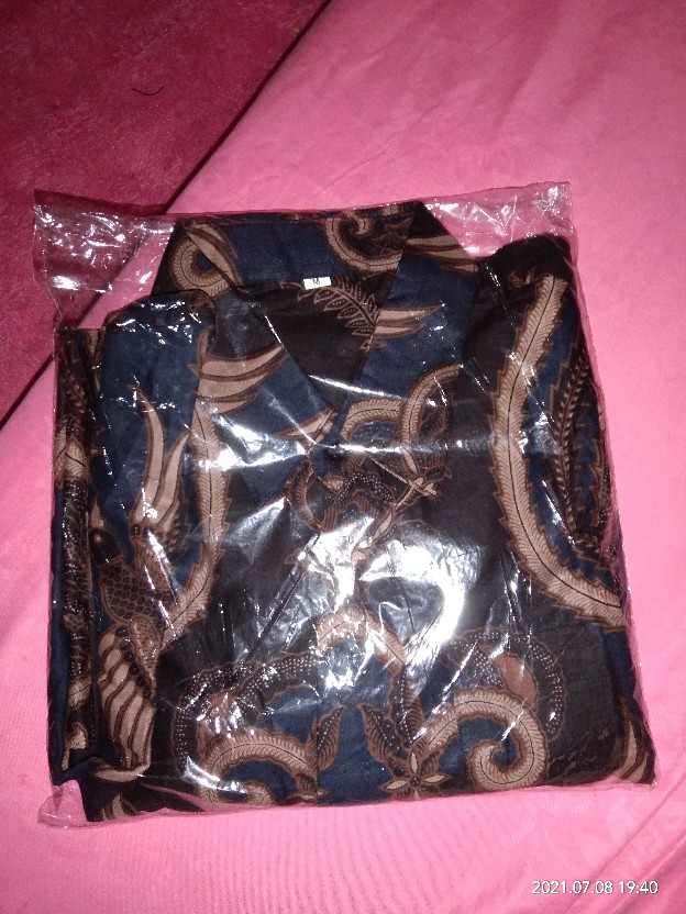 M, L, Xl, Xxl, Kemeja Batik Pria Lengan Pendek Jumbo Baju Batik Pria