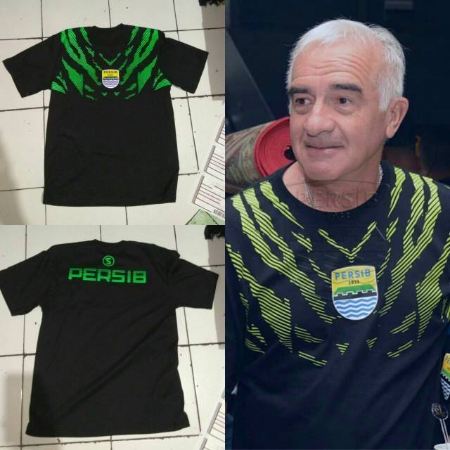 Kaos official persib  pelatih persib jersey rasa persib original warna biru dan hitam