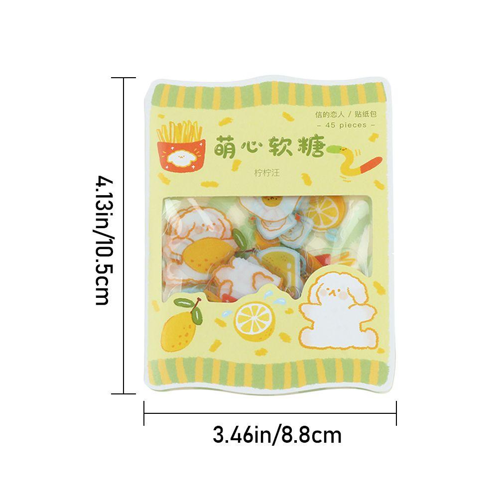 Stiker Hewan Nanas DIY Scrapbooking Label Lucu