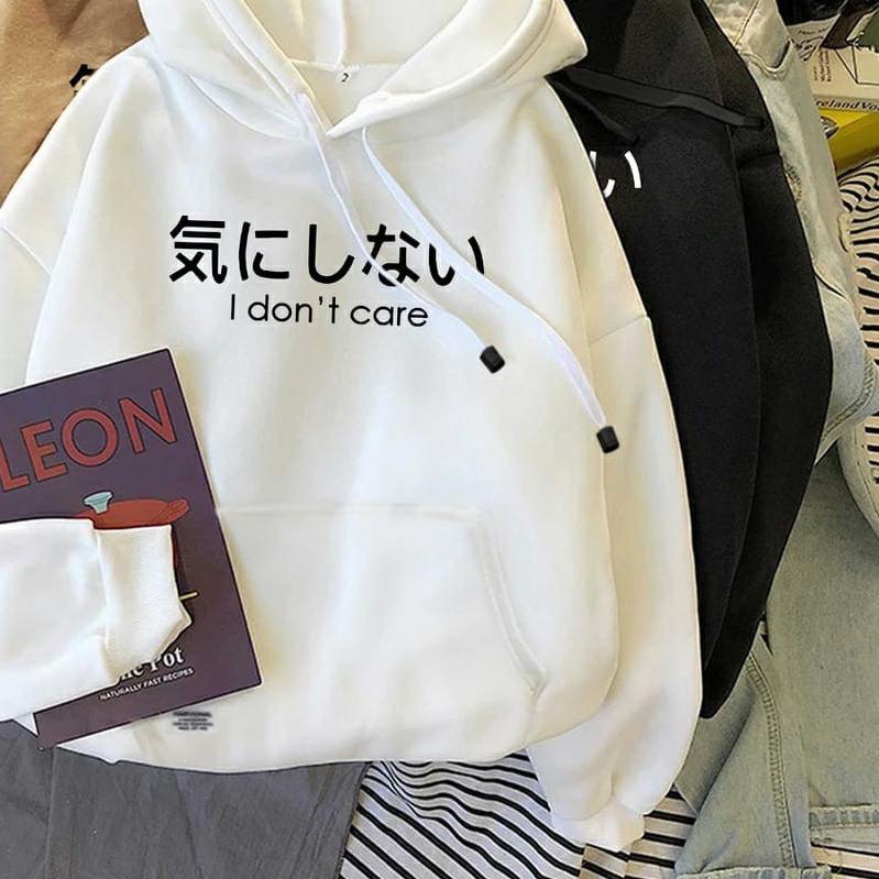 SWEATER HOODIE WANITA I DONT CARE Sweater JUMPER Hoodie PULLOVER