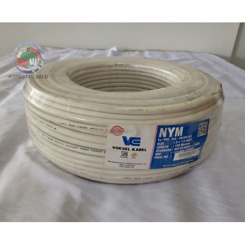 Voksel Kabel Listrik NYM 2x1.5 ;2x1,5 mm, 100M