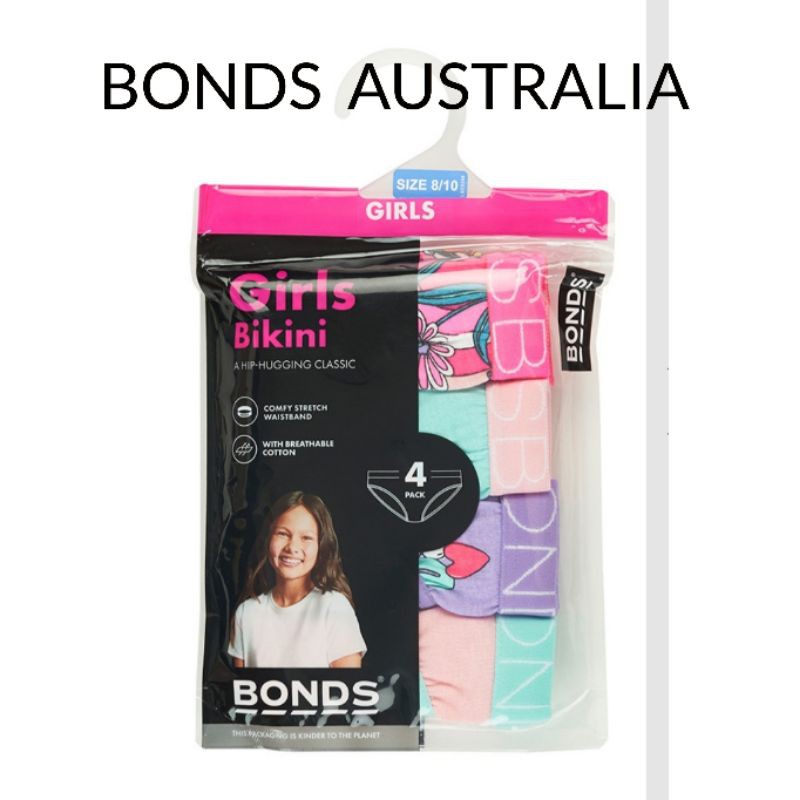 Bonds Girl Model Bikini underwear 2 thn - 16 thn/Bonds Australia/Underwear Bonds/Underwear anak perempuan/celana dalam anak perempuan