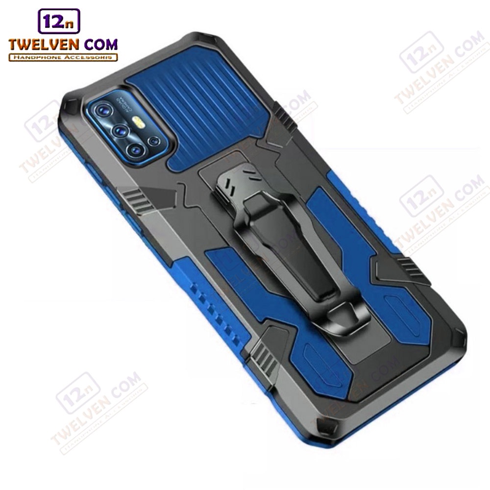 Case Shockproof Vivo V19 Armor Hardcase Stand Clip