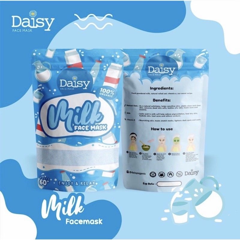 (INEED) (60gr ) Daisy Organic Full Size Face mask / masker wajah 60gr