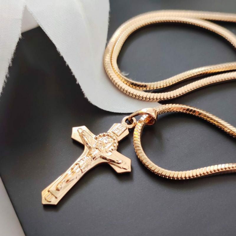 kalung xuping salib lapis emas kalung emas salib