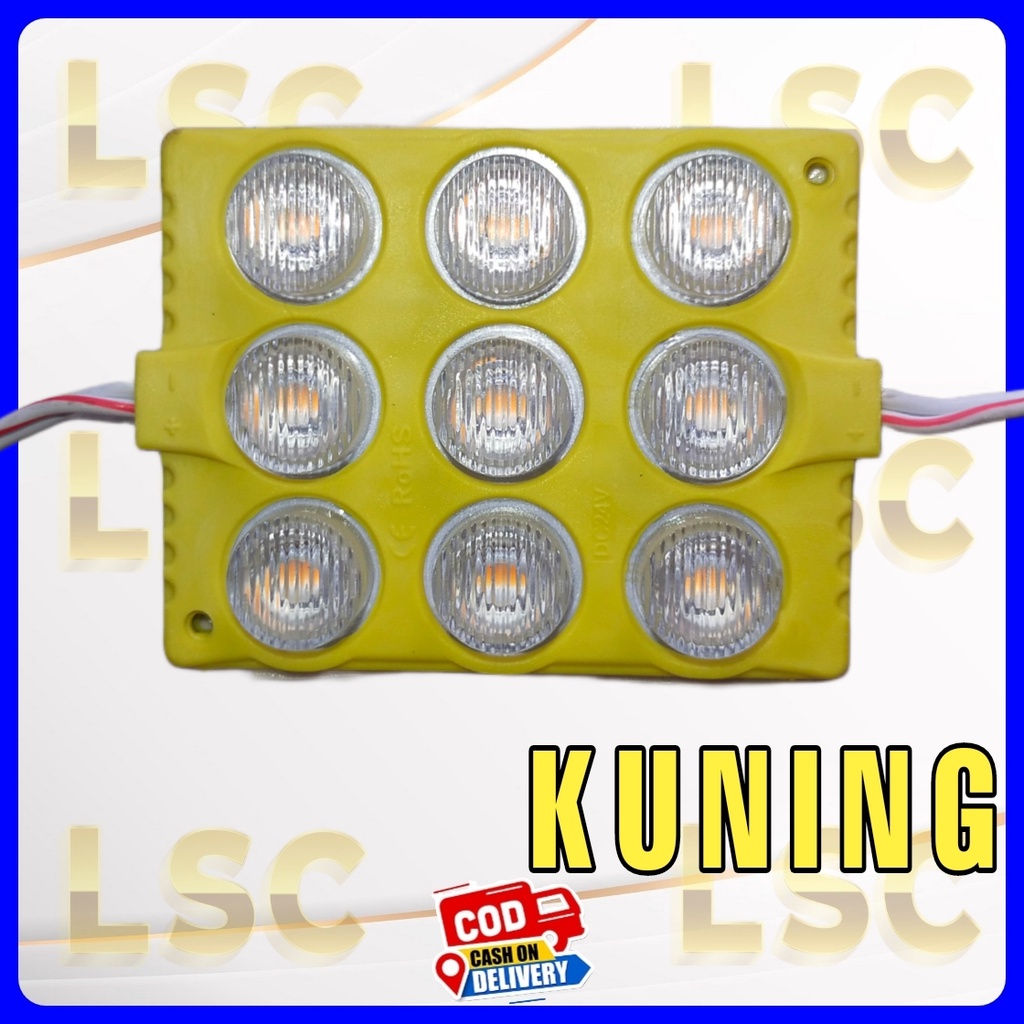 LAMPU LED KOLONG  9 MATA JUMBO 12 VOLT &amp; 24 Volt VARIASI MOBIL BIS TRUK NEON BOX