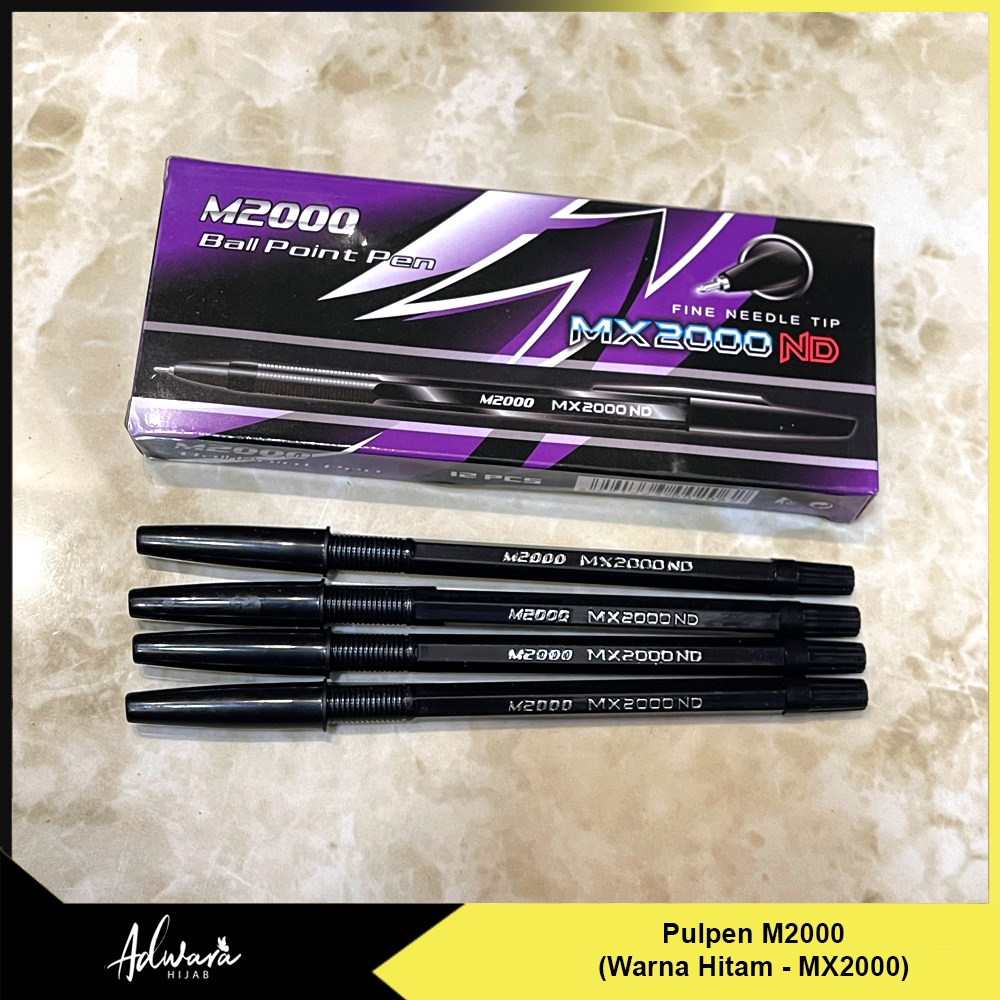 Pulpen Hitam M2000 / Pena MX2000 ND Sekolah / Alat Tulis Kantor (Satuan)