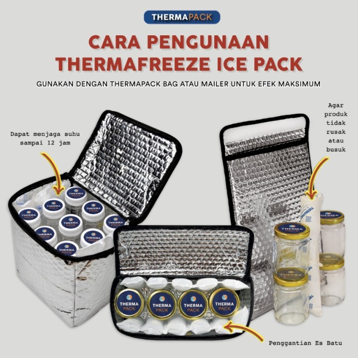 Thermafreeze Ice Gel Lembar | Therma Freeze Dry Ice Pack ( 5 pcs )