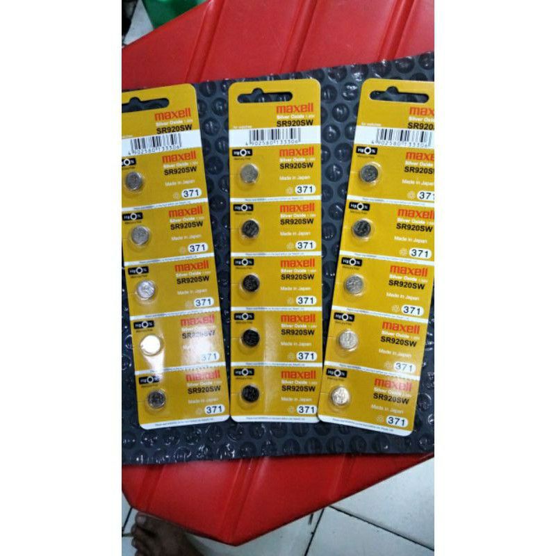 Jam Tangan 920 Maxell , Baterai 371 Maxell, Battery Jam SR920SW Maxell