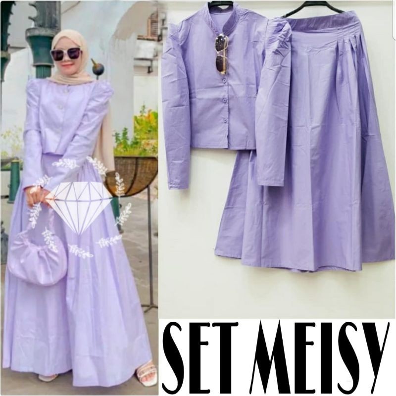 SET ROK MEISY, KATUN, GAMIS HIJAB MUSLIM, SETELAN
