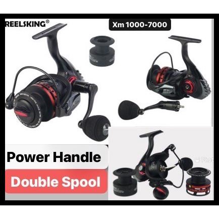 Reel Reelsking Xm Power Handle Double Spool 1000-7000 Series 13+1Bb