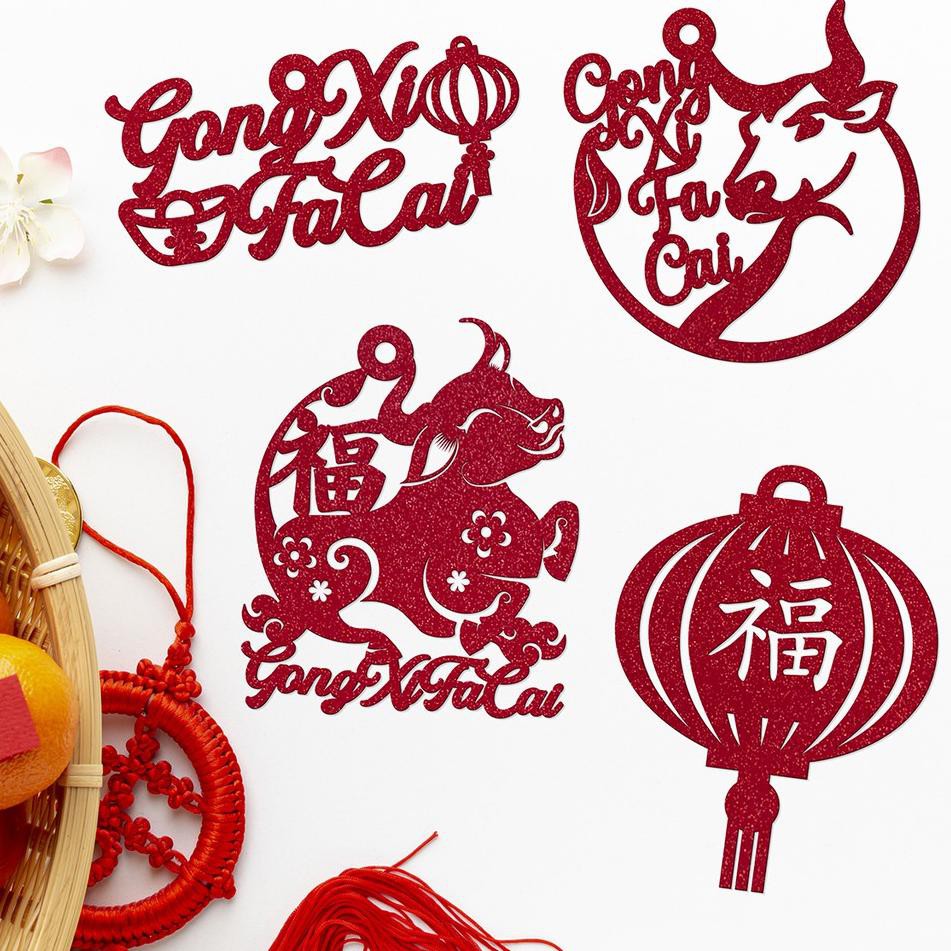 

Seller GGQPY Chinese new year tag 2021 | gong xi fa cai year of ox tahun kerbau (harga per 1pc) Q97