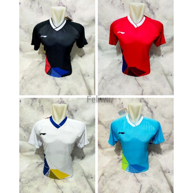 BAJU BADMINTON DEWASA ATASAN BADMINTON L156 JERSEY BULUTANGKIS