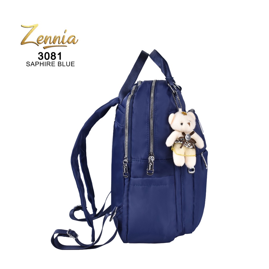 (TSI) Tas Wanita Zennia 3081 Tas Ransel Korea Tas Wanita Punggung Import Kantor Kerja Sekolah Kuliah Outdoor Trendy Fashion Style Travel Casual Backpack Serut Anak Remaja Perempuan Selempang Cewek Bag