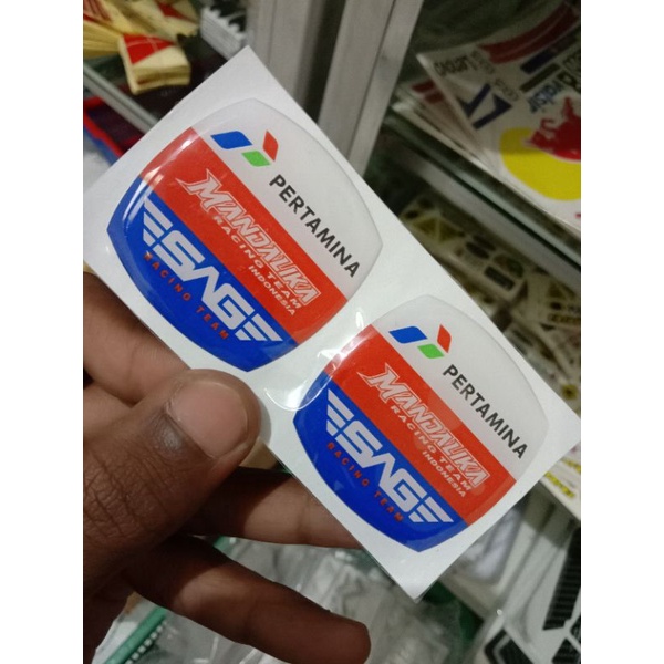 emblem timbul stiker timbul Mandalika racing team