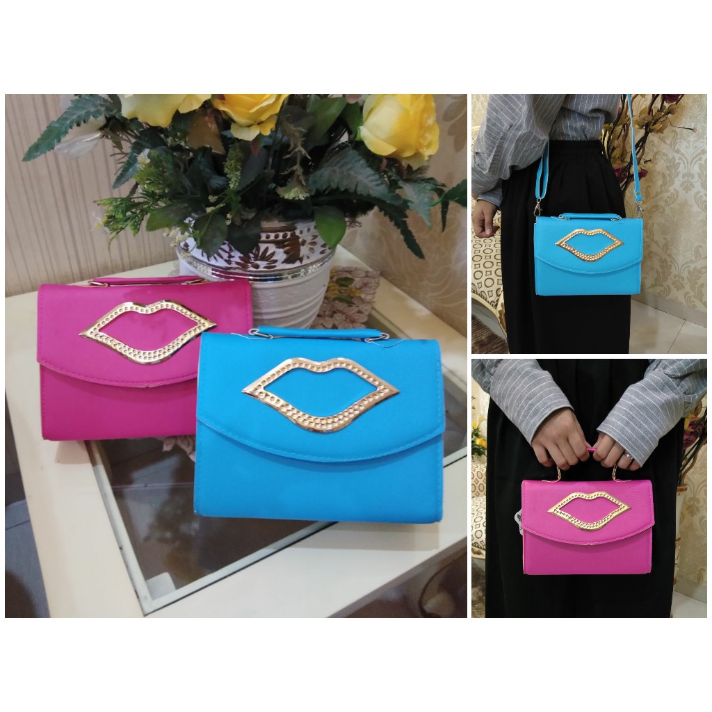 Tas Tangan Wanita/Dompet/HANDBAG motif Bibir