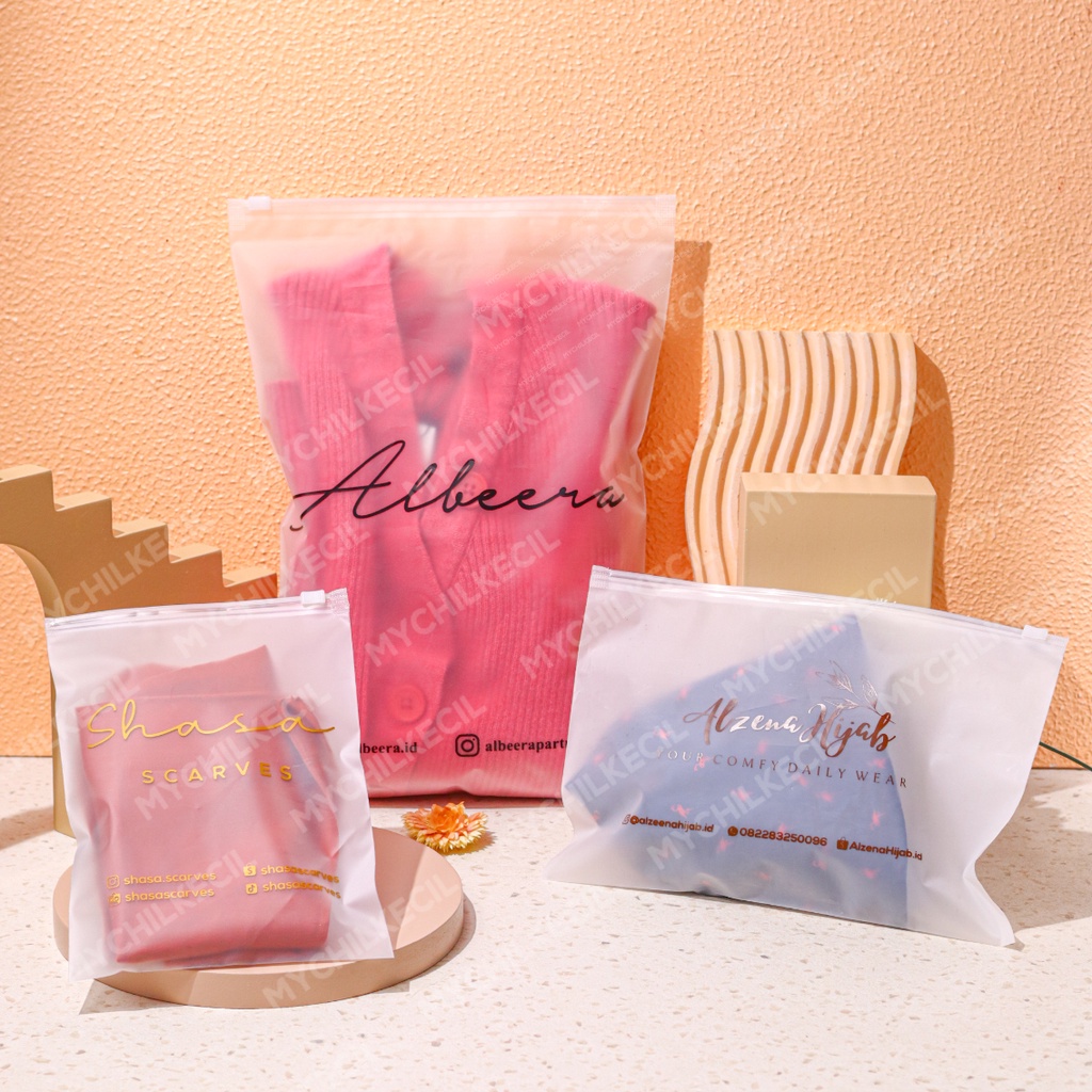 ZIPLOCK CUSTOM LOGO/ZIPPER KOSMETIK/ZIPPER BAG/POUCH CUSTOM/ZIP LOCK/POUCH HIJAB/ZIPPER POUCH SABLON